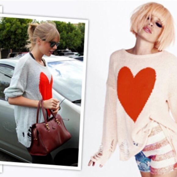 ASO TAYLOR SWIFT ALT COLOR WILDFOX
Lennon Big Heart Sweater Baby M - Picture 1 of 8